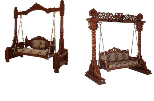 Stylish Wooden Swing, Color : Dark Brown