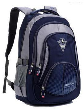 Blue & Grey School Bags, Size : Standard