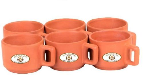 Cylindrical Clay Cup Set
