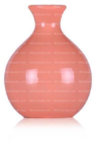 SHORT NECKED CLAY FLOWER VASE