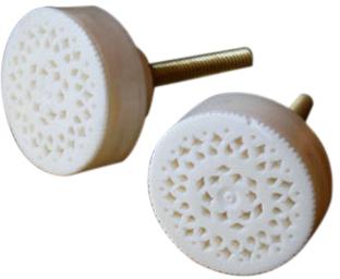 ABS Plastic Drawer Door Knobs, Color : White