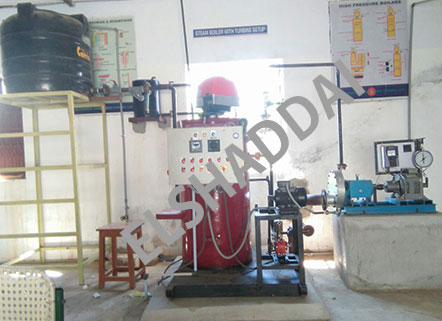 STEAM BOILER WITH TURBINE SET, Capacity : 300 Kgs/HR