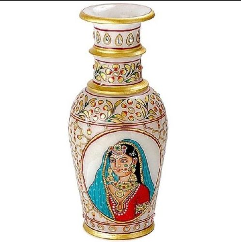 Round Marble Flower Pot, For Home Decor, Feature : Attractive Design, Dust Resistance, Good Quality