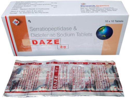 Daze Serratiopeptidase & Diclofenac Sodium Tablets