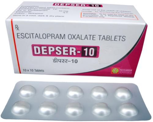 Solid Desper -10 Escitalopram Oxalate Tablets, Purity : 100%