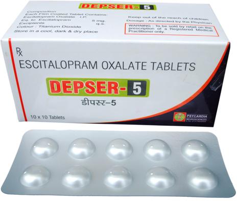 DESPER-5 Escitalopram Oxalate Tablets, Purity : 100%