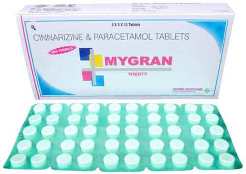 MYGRAN Flunrazine Dihydrochloride Tablets, Shelf Life : 2 Year