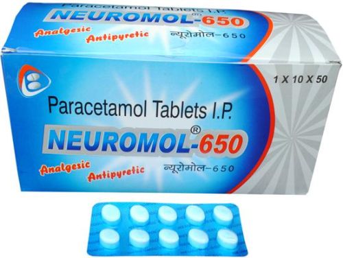 NEUROMOL -650 Paracetamol Tablets, Shelf Life : 2 Year