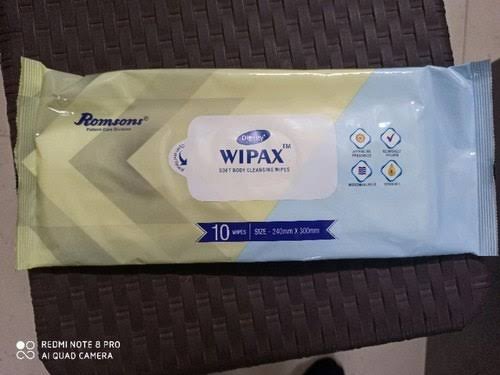 Wipax Wet Tissue Sachet, Features : Alcohol Sanitising Wipes