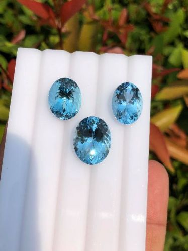 Oval Cut Aquamarine, Size : Free Size