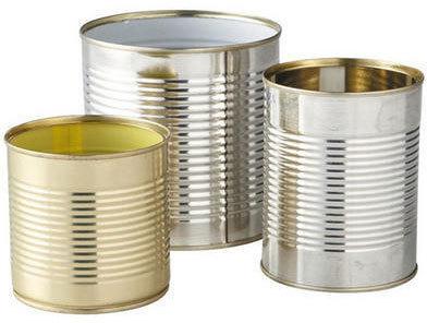 Cylindrical Tin Can, Color : Silver, Golden