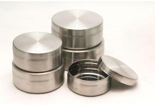 Plain Round Tin Box, Color : Silver