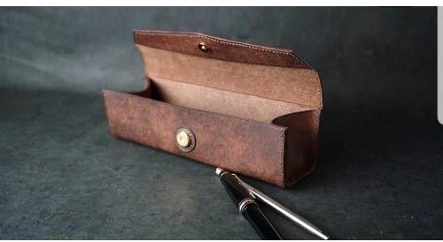 Credenzy Leather Pen Holder, Color : Brown