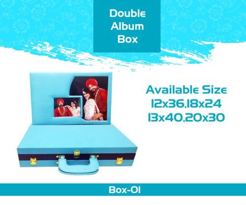 Plain Double Box Photo Album, Shape : Rectangle