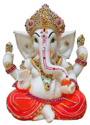 32.5 Cm Marble Ganesha Statue, Color : Colourful
