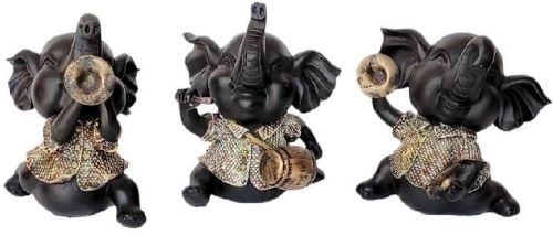 Musical Appu Ganesha Kirtan Mandali Marble Statue