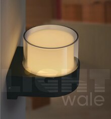 2 Way Diffused Outdoor Wall Light, Color : Black