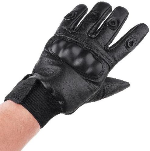 BIKING LEATHER GLOVES WITH KNUCKLE, Size : Multisizes