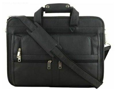 Plain Black Leather Office Bag, Feature : Complete Finishing, Durable, Light Weight