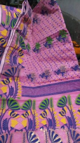 Cotton Padma Dhakai Jamdani Saree, Feature : Anti-Wrinkle, Comfortable, Impeccable Finish, Shrink Resistant