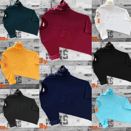 Regular Collar Cotton Men's Full Sleeve Tshirts, For Textiles, Length : 40 Inch