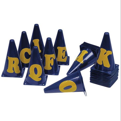 Plastic Alphabet Marker Cones, Color : Blue