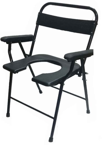 Aluminum Commode Chair, Color : Black