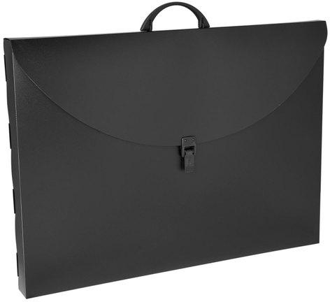 PVC Portfolio File Folder, Color : Black