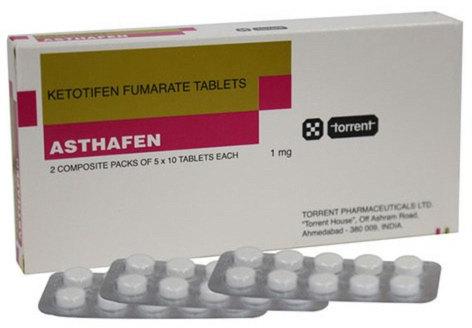 Ketotifen Fumarate Tablets, Packaging Type : Box