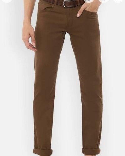 Men Cotton Trousers, Pattern : Plain