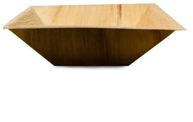 4 Inch Square Areca Leaf Bowl, Color : Brown