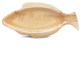 Fish Shaped Areca Leaf Plates, For Serving Food, Feature : Biodegradable, Disposable, Eco Friendly