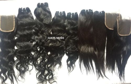 INDIAN WAVY STRAIGHT CURLY HAIR CLOSURES AND FRONTALS