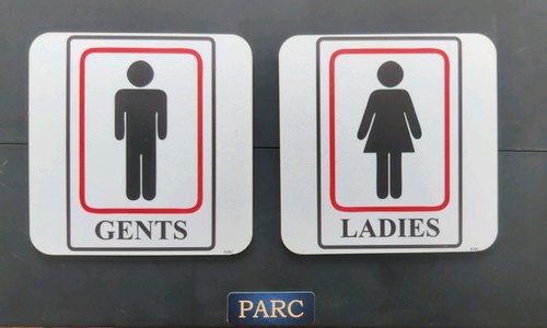 Acrylic Toilet Signages, Color : White