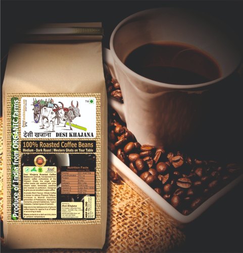 Desi Khajana Roasted Coffee Beans, Grade : Premium