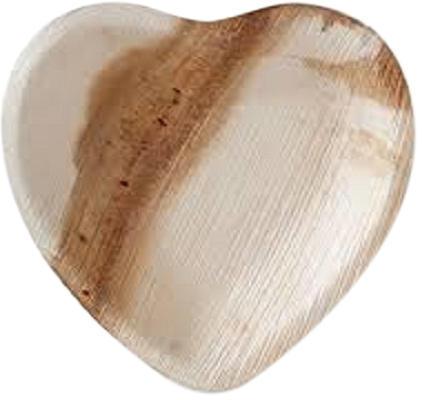 Areca Leaf Heart Shaped Plate, For Serving Food, Size : 4inch, 6inch