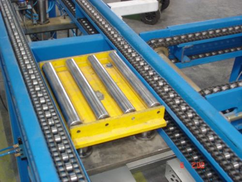 Stainless Steel Pallet Conveyor, For Moving Goods, Feature : Excellent Quality, Heat Resistant