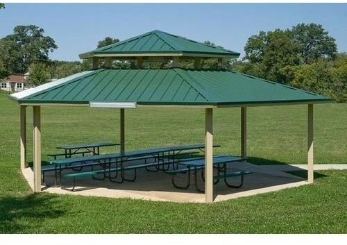 FRP Garden Gazebo, Color : Green