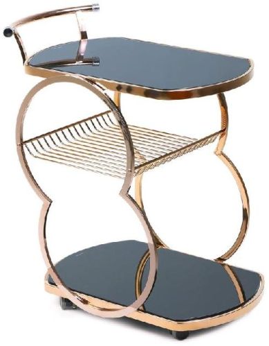 Manual Square Iron Painted Luxury Serving Trolley, For Handling Heavy Weights, Length : 24 Inch