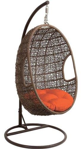 HOCH Wicker Designer Swing Chair, Color : Brown