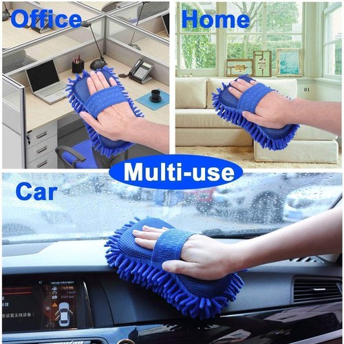 Microfiber Dust Cleaning Gloves, Color : Multocolor
