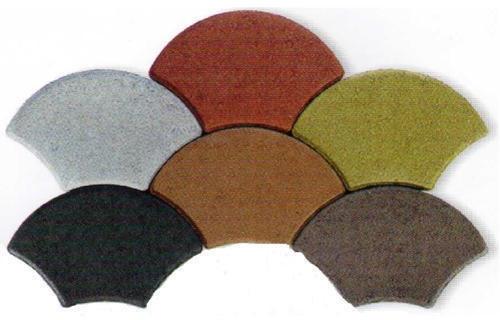 Polished Solid Concrete Fan Paver Block, Size : 18x18ft, 24x24ft