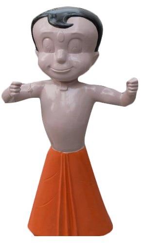 Sargam Polymer Chhota Bheem Fibre Statue, Packaging Type : Box