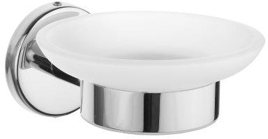 Round Translucent Glass Soap Dish