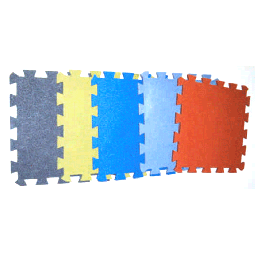 Kidzlet Rubber Interlocking Floor Tile, Color : Red, Blue, Yellow, Grey, White