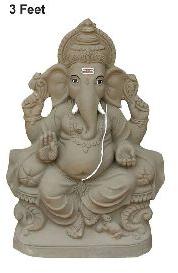 Clay Ganesha Statue, For Home Decor, Packaging Type : Packed In Good Quality Box