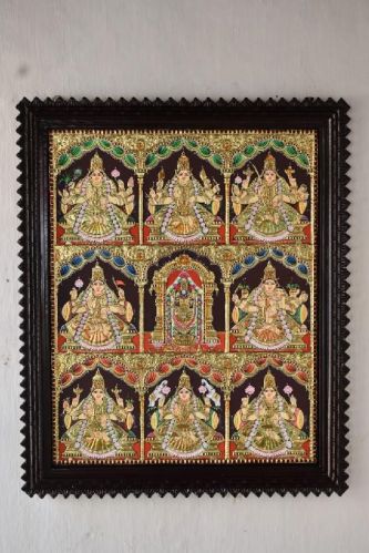 Ashtalakshmi Tanjore Painting, For Home Decoration, Packaging Type : Paper Box