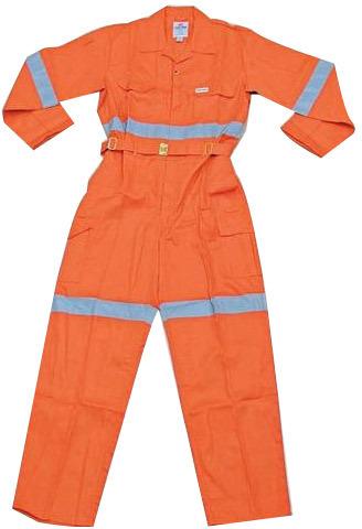 Full Sleeve Reflective Cotton Coverall, For Constructional Use, Industrial, Size : M