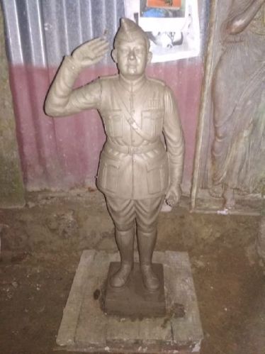 Antique Fiberglass Netaji Statues, For Decoration, Size : 3.5 Feet
