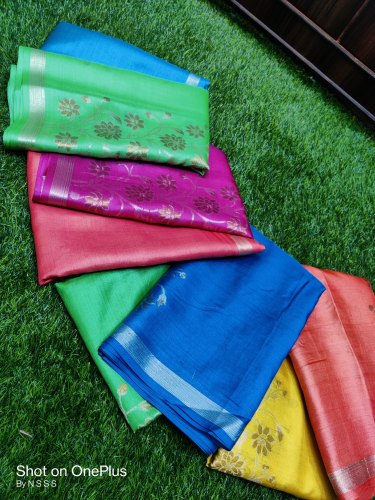 Plain Banarasi Satin Silk Saree, Feature : Anti-Wrinkle, Shrink-Resistant